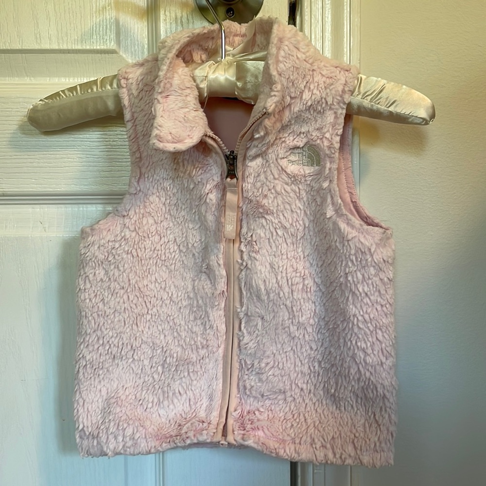 The North Face Toddler Vest Faux Fur Pink - Size 3T